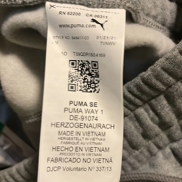 PUMA Men's Fleece Jogger Sweatpants X-Large Gray - Picture 8 of 8